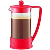 Bodum Brazil French Press 1-Liter 8-Cup Coffee Maker, 34-Ounce, Red