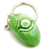 Good Luck And Protection Talisman Eye Green Jade Keychain