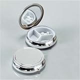 Outdoor Living : Silver Round Pill Box