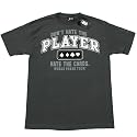 WORLD POKER TOUR "DON'T HATE THE PLAYER" T SHIRT (Charcoal) Licensed