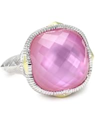 Judith Ripka "Contempo" Pink Cushion Stone Ring