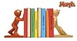 Book Ends - Morph and Chas Tony Hart Characters Bookends - Novelty Gift