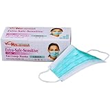 ValuMax Extra-Safe-Sensitive Disposable Earloop Face Masks, Cellulose Inner Layer, High Filtration, Box of 50