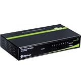 TRENDnet 8-Port GREENnet Switch (8 x 10/100Mbps Auto-Negotiation RJ-45 ports) TE100-S80g (Black Metal)