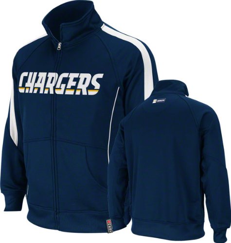 San Diego Chargers Navy Tailgate Time Track Jacket
