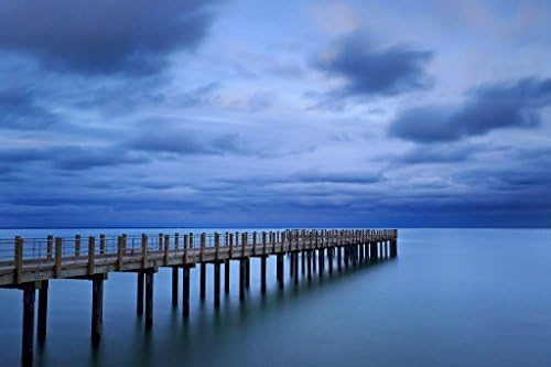 5x7, 8x10, 11x14, 16x20, 24x36, 30x40 Martha's Vineyard Photography Print - "Dusk on the Pier"