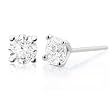 1.00ctw Round Diamond Stud Earrings in 14k White Gold (HI/I1)