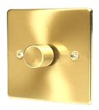 SATIN BRASS 1 GANG 2 WAY 500 WATT DIMMER SWITCH C355BBW