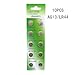 SKOANBE 10PCS AG13 LR44 357 303 SR44 1.5V Battery Button Coin Cell Batteries
