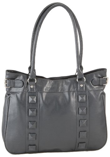 Contempo Tasche 7273-11, Damen Umh&auml;ngetasche, grau, 40x30x11