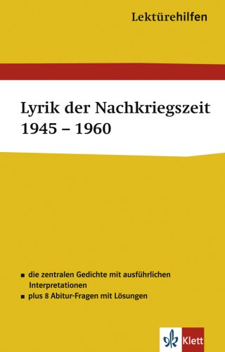 Lekt�rehilfen Lyrik der Nachkriegszeit 1945 - 1960