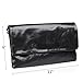 Jack&Chris® New Women Leather Envelop Clutch Shoulder Tote Bag Handbag Purse,WBGT035 (Black)
