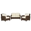Cabana Banana Armchairs and Loveseat Set - Cocoa