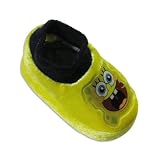 Sponge Bob - Toddler Boys Sponge Bob Bootie Slipper, Yellow (Size L9-10)
