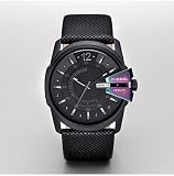 Diesel DZ1347 Mens Jet Black Leather Dial