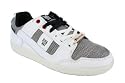 FENCHURCH FRACTION 2 WHITE LEATHER AND CANVAS LACE UP TRAINERS