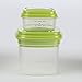 Fit & Fresh Salad & Side Lunch Kit with Removable Ice Packs, Set of 2 Reusable Portion Control Containers, BPA-Free, Freezer/Microwave/Dishwasher Safe, Adult, Men, Women