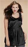 Plus Size Jeweled Satin Charmeuse Shell
