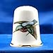 Porcelain China Collectable Thimble -- Kingfisher with Free Gift Box