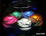 6 ROSE WATERPROOF FLOATING LED Light Candles Outdoor