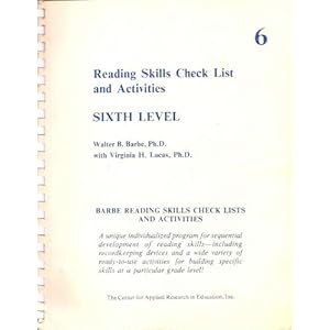 Reading skills check list and activities, sixth level (Barbe reading skills check lists and activities) Walter Burke Barbe