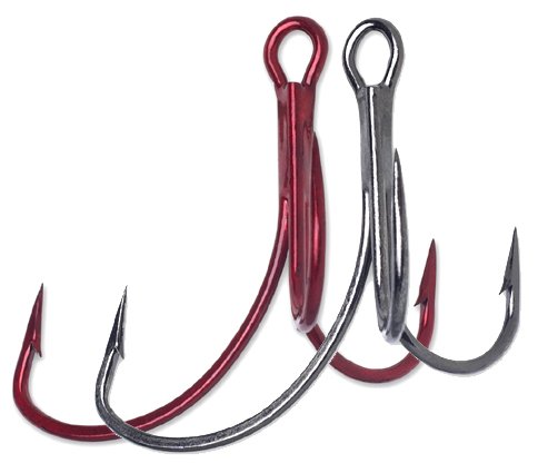 VMC 5536 Sure Set Treble Hooks Color: Black Nickel (BN); Size: 4