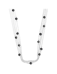 Boma Five Strand Grey Pearl & Sterling Silver Chain Necklace