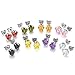 MOWOM Multicolor 3~10 mm 16 PCS Stainless Steel Stud Earrings Royal King Crown Set ( 8 Pairs )