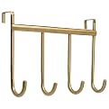 Liberty Smooth Over The Door Quad Hook - Soft Brass