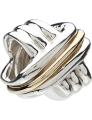 Authentic Chamilia Silver & 14k YG Crisscross Charm - KB-31