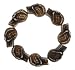 Resin Skull Stretchy Bracelet - Brown - 15x25mm Skulls