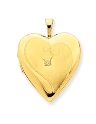 14k Gold 20mm with Diamond Heart Locket