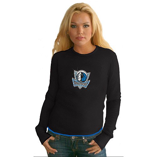Majestic Threads Dallas Mavericks Baby Thermal, Small, Black