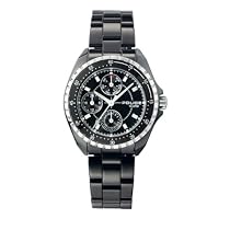 Police - PN11301N4 - Montre Femme Acier Noir - Quartz Analogique - Fond Noir - Jour Date - Affichage 12h - Bracelet Acier Noir