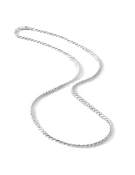 Italian Solid Sterling Silver Diamond Cut Rope Chain, 16", 18", 20", 22", 24", or 30" Length, 1.8 mm Width, Thick and Luxurious, Packaged in an Organza Jewelry Gift Bag