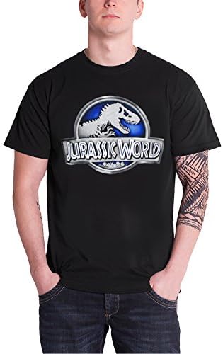 Jurassic Park World T Shirt Mens Black Movie Film Logo new T Rex Official