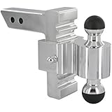 6" Rapid Hitch Drop/Rise with Greaseless AlumiBall Combo Ball (2" x 2-5/16") - Andersen 3405