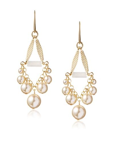 David Aubrey Hadrien Simulated Pearl & Agate Earrings