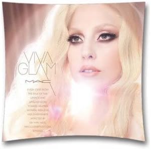 18 X 18 Inches Cotton Linen Decorative Throw Pillowcase-Lady Gaga Mac Face Girl Music Square Cushion Cover