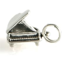 Sterling Silver GRAND PIANO Charm