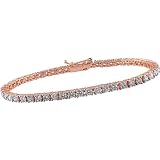 18k Pink Gold 5ct TDW Diamond Tennis Bracelet (G-H, SI)