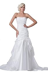 Strapless Silk/Taffeta Sleeveless Evening Dress  with a Cathedral Train 