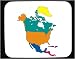 Mouse Pad with continent, American, North