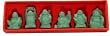 Hong Tze Collection-Set Of Six Jade Color Buddha