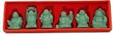 Hong Tze Collection-Set Of Six Jade Color Buddha
