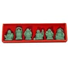 Hong Tze Collection-Set Of Six Jade Color Buddha