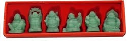 Hong Tze Collection-Set Of Six Jade Color Buddha
