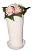Ranunculus and Ivy Permanent Botanical in White Stone Vase