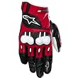 Alpinestars Octane S-Moto Men's Leather Street Racing Motorcycle Gloves w/ Free B&F Heart Sticker Bundle - Red