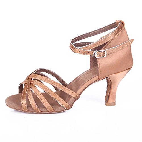 Roymall Women's Satin Latin Dance Shoes Model 213